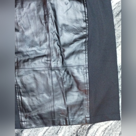 Metrostyle NWT Genuine leather panel straight skirt size 6, zipper - Picture 8 of 10